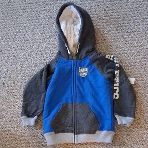 TOUGHSKINS Kids Boys Blue and Gray Hoodie